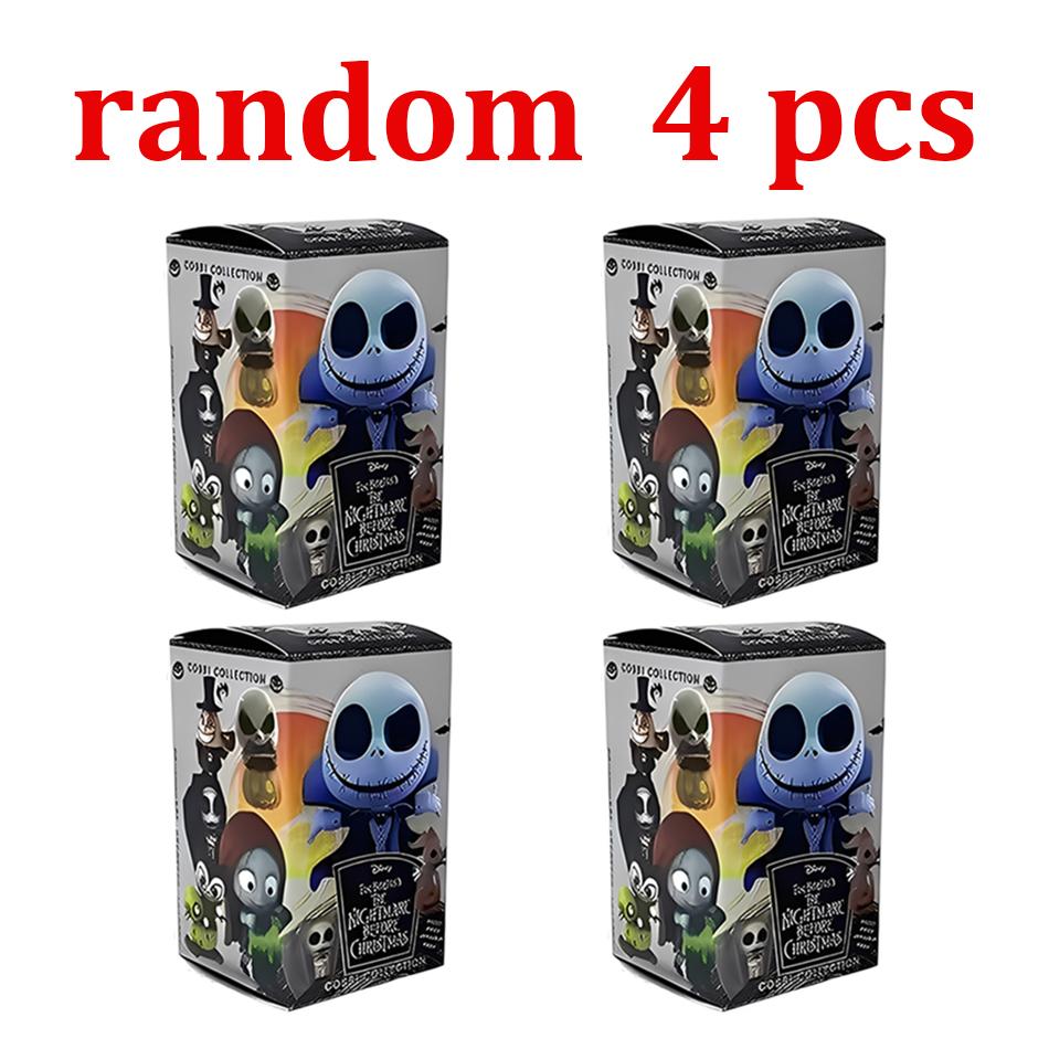 Vánoční Jack Skellington Dýňový král Nevěsta Q-verze Noční stín Slepá krabička Kostlivec Ručně vyráběný PVC model Trendy vánoční slepá krabička