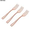 New 24PCS Plastic Disposable Spoons Golden Mini Spoon Set Plastic Imitate Metal Flatware For Barbecue Party Picnic Kitchenware