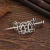 1pc Vintage Silver Celtic Knot Hairpin Niche Punk Style Metal Hairpin Gothic Style Personalized Design Exquisite Headwear