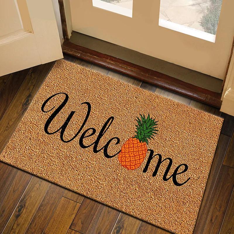 All Weather Welcome Mat Low Profile Entryway Mat for Home Front Entrance Back Non Slip Backing Doormat for Door Decor