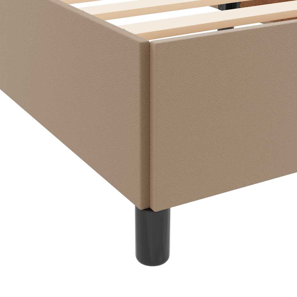 Bed Frame with Mattress Cappuccino 180 x 200 cm Fabric