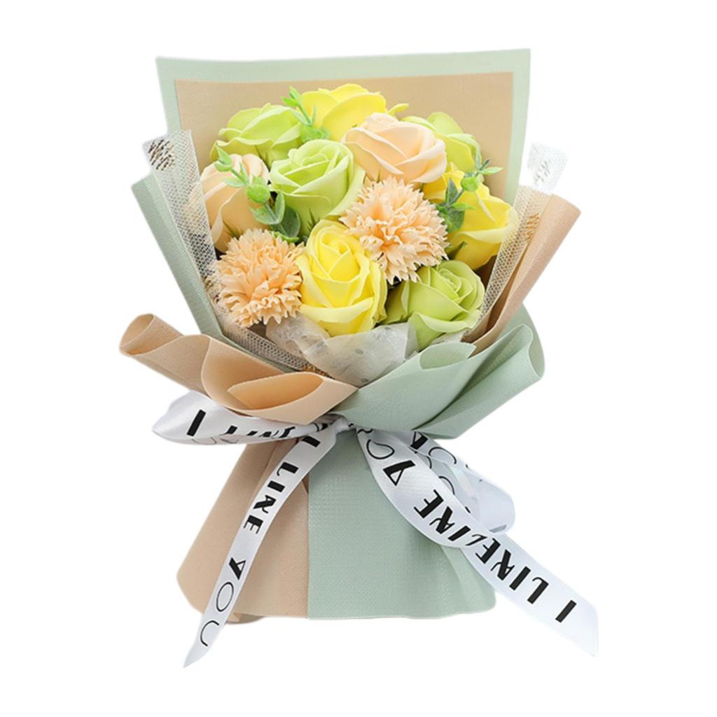 Artificial Soap Rose Wedding Bouquet Decorative Flowers Bouquet Party Home Ornament