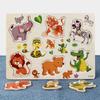 Wooden Baby Grab Board Animal Insects Montessori Puzzle Early Education Toys Originality Shape Pairing Mushroom Nail Puzzle TMZ
