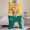 Cartoon O-Oddbods Cushion Cover Breathable Linen Pillowcase Summer Odorless Eco-Friendly Invisible Zipper Washable