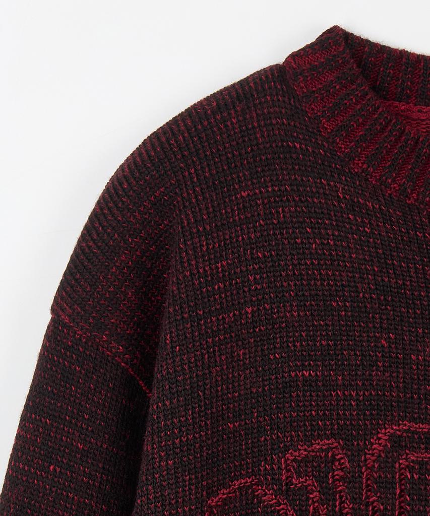 NODU Logo Ring Round Knit [Dark Red]
