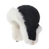 Winter hat female rabbit hair plush headgear plush thickened cold and windproof ear protection warm cap