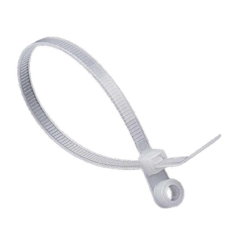100PCS Nylon Cable Management Tie Buckles Automatic Locking Feature 4.8mm Hole Diameter for Dependable Organization Needs
