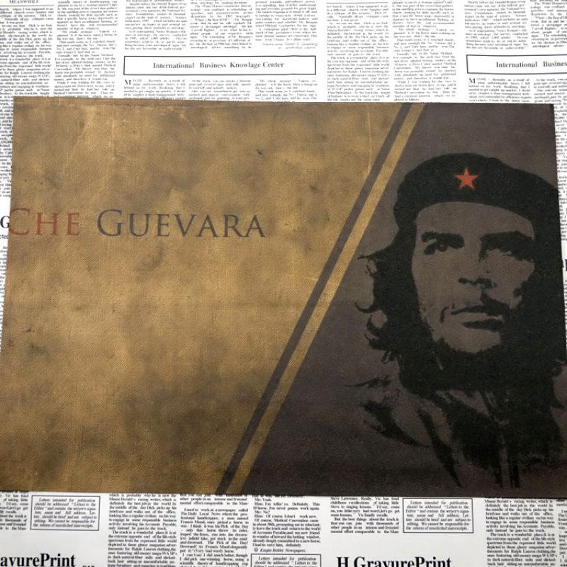 Che Guevara Red Revolution Retro Poster - Inspirational Kraft Paper Canvas for Bar Cafe Decor