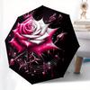 1pc Royal Melody Rose Umbrella with Plastic Handle,Suitable for All Seasons Home Travel Outdoor UmbrellaB1819