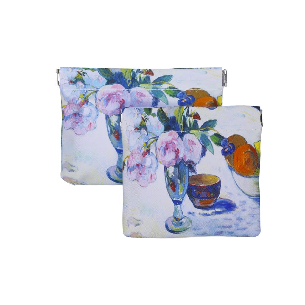 NEOVIVA Makeup Set of 2 Small Mini Cute Cosmetic Everyday Business Storage Pouch, Pouches, Women's Pouch, Wallet, Use, Trip, Travel, Lightweight,