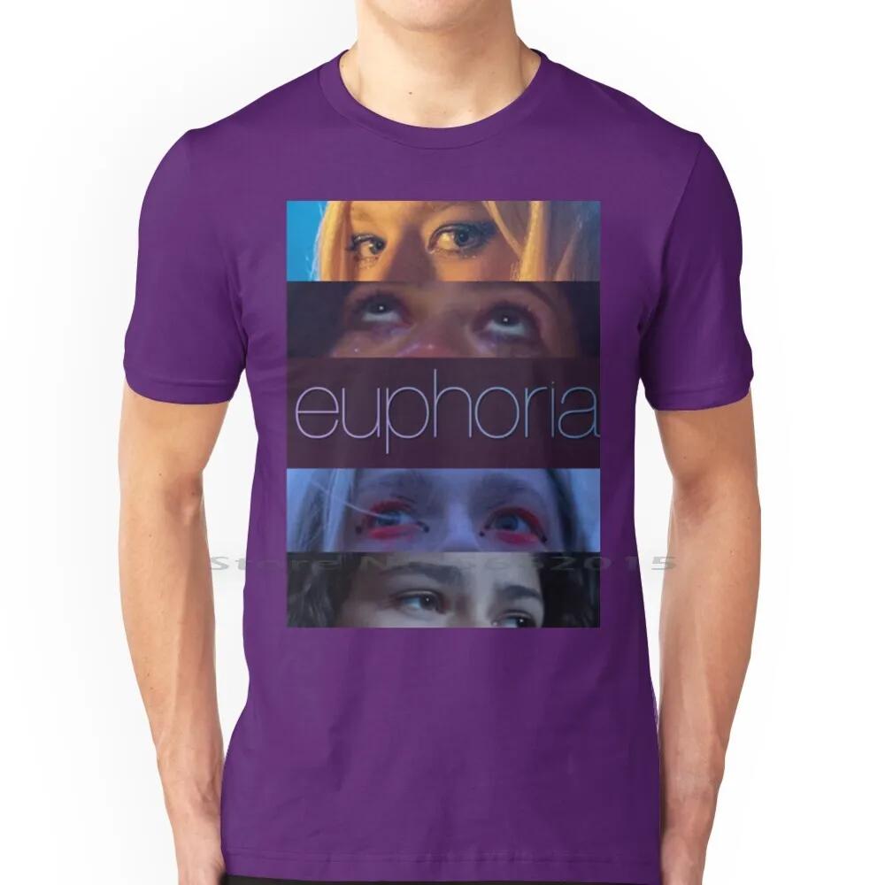 Euphoria T Shirt 100 Cotton Euphoria Eyes Looking Directions Movie Tv Show Cinema Color Zendaya Rue Bennett Hunter Schafer