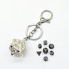 1 Set 20-sided Hollow Metal Dice Keychain DND Polyhedral Dice Keychain  RPG Game