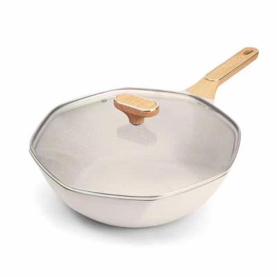 Octagonal Maifan Stone Non-Stick Wok