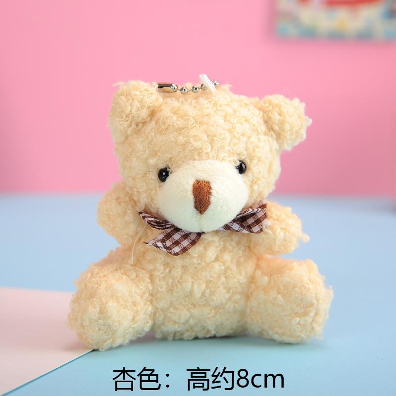 Charming Plush Teddy Bear Keychain With Bow Adorable Bag Accessory