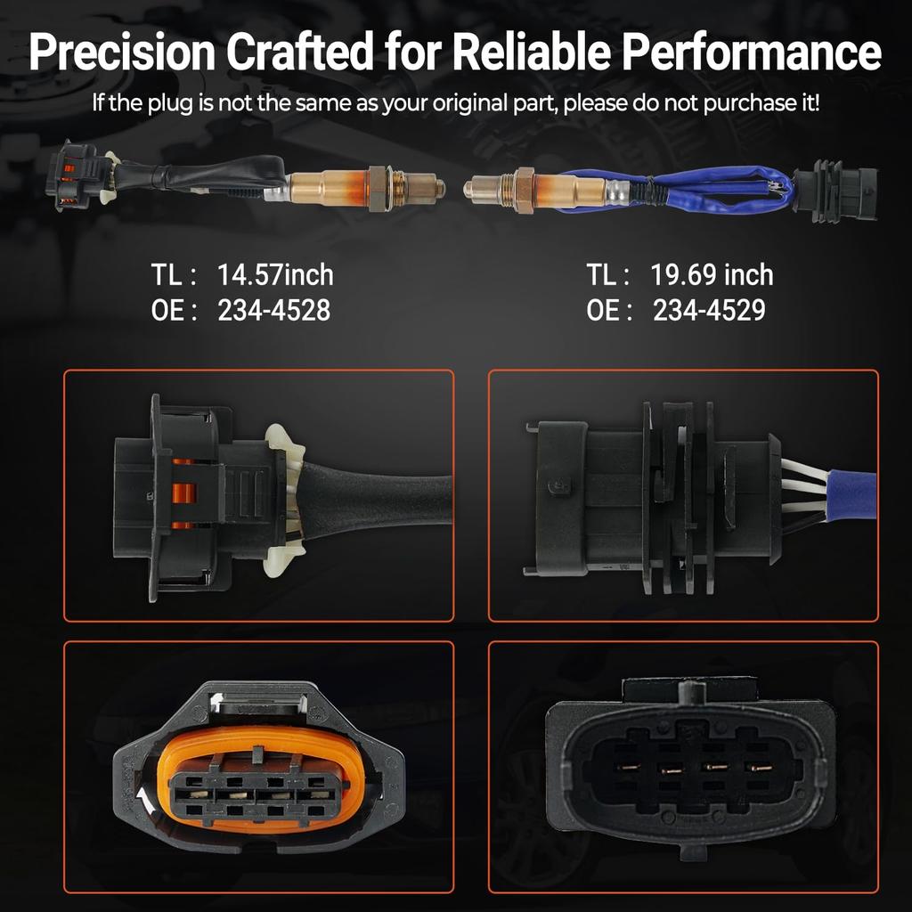 2Pcs Oxygen Sensor Upstream Downstream O2 Sensor Compatible With 2011-2016 Chevy Cruze 2012- Chevy Sonic 2013- Chevy Trax 1.4L L4, 2013- Buick Encore