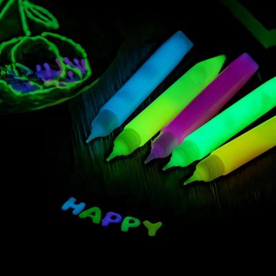 6ml Luminous Multi-Color Water-Based Acrylic Liner Pen for DIY Hand-Painted Glow Painting