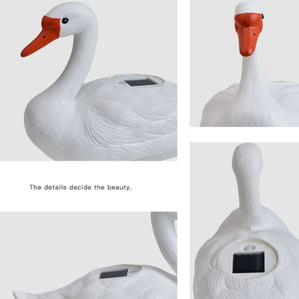PE Blow Molded Duck Statue Balanced Buoyant Decorative Figurine Pool Decorative Lamp Pond Lake
