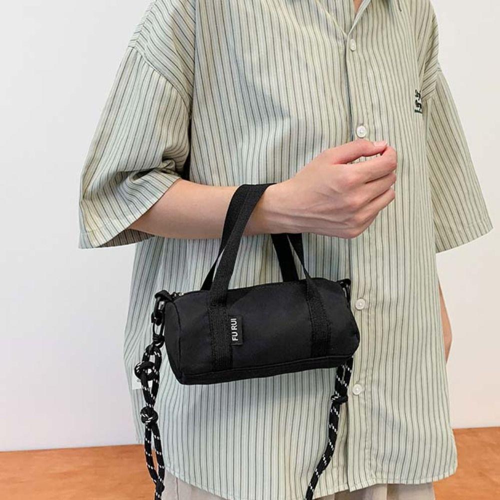 Korean Style Nylon Crossbody Bag Solid Color Shoulder Bag Ins Pillow Bag Outdoor