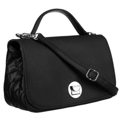 Elegancka Torebka W Czarnym Kolorze Crossbody Z Pikowanymi Bokami - David Jones