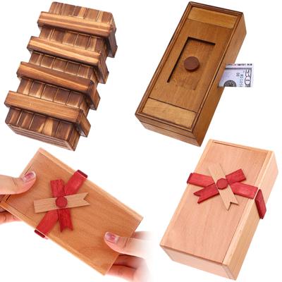 Puzzlebox 3er-Pack Holzgeheim-Puzzlebox mit verstecktem Fach 3D-Denkspiel Magische Schubladen Geheime Zauberbox Holzbox Puz