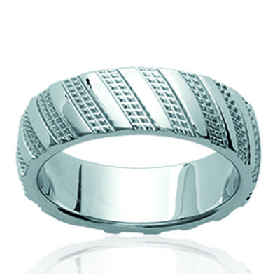 Steel Ring 'Choreography' Silver - 7 Mm