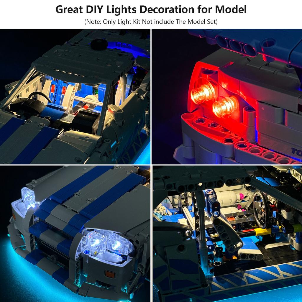 LYBMTWF LED Lighting Kit Compatible with Lego 42210 2 Fast 2 Furious Nissan Skyline GT-R (R34) Car(NOT Include Model Bricks)
