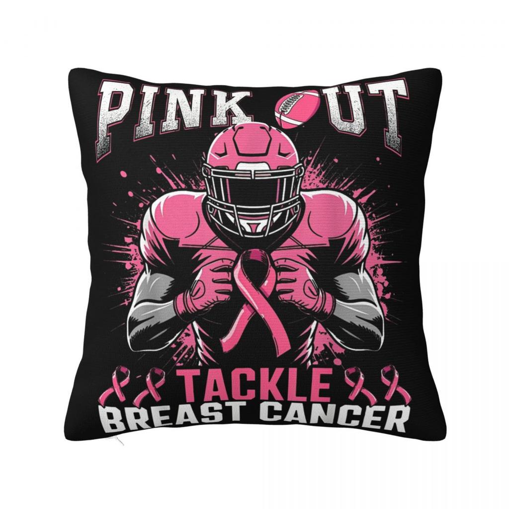 Women Breast Cancer Warrior I Am The Storm Pillow Case Cushion Covers Vintage Decorative Throw Pillow Case Cover for Seat