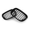 1 Pair Car Glossy Black Front Bumper Kidney Grill Grille Replacement For BMW E53 X5 1999 2000 2001 2002 2003 Replace Auto