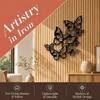 Waterproof Hanging Wall Art Black Butterfly Hanging Ornament  Garden Fence