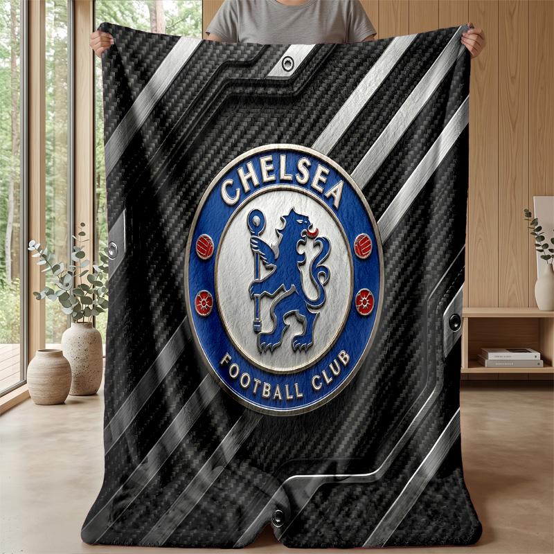 Chelsea FC Theme blanket Soft Flannel Blanket Plush Throw Blanket Cozy Sofa Bed Blanket for Home Decor