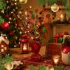 Festive Party Tabletop Decor Christmas Star Table Centerpiece Decor, Red Green Silver Ornament, Easy Set Up Ornament Xmas Holiday Decoration