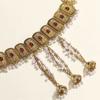 Retro Diamond Chimes Fringed Pearl Waist Chain Women'S Fashion Temperament Body Chain Bohemian Ethnic Style Waist Jewelry