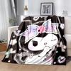 1pc Blanket Sanrio Kuromi2 Print Design, Lightweight Blanket for Sofa, Bed- Soft &Warm, Gift for All Seasons Like Christmas, Halloween
