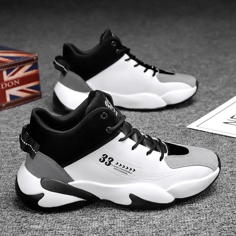 Putian high-top men's shoes 2025 new autumn and winter sports shoes sports running heightening basketball dad trendy shoes