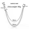 Trendy Double-Layer Tassel Waist Chain - Adjustable Metal Punk Hip-Hop Jewelry