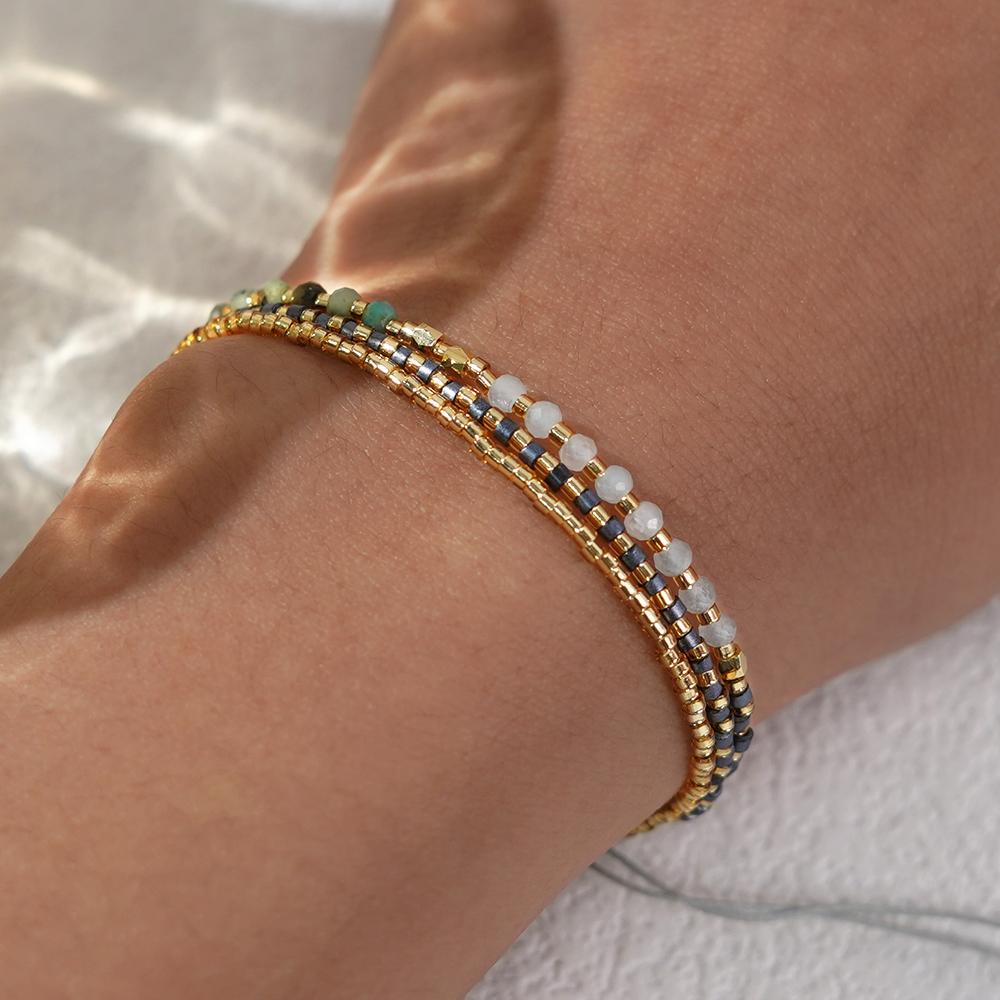 1PC Go2boho Boho Fashion Multi Warp Surfer Bead Bracelets Luxury Beaded Jewelry Lucky Summer Beach Gifts for Women and Friends