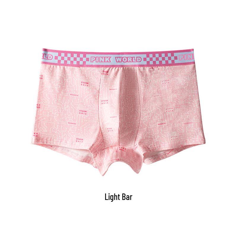 Calzoncillos Boxer Transpirables Estampados de Algodón Puro para Hombre - Pantalones Cortos Lindos Juveniles de Talla Grande de Tiro Medio