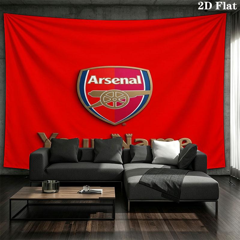 Arsenal F Custom Name Wall Tapestry Aesthetic Wall Hanging Printed Fabric Blanket Decorative Tapestries for Bedroom Living Room Home Decor