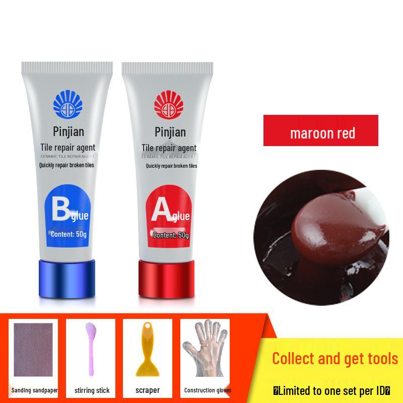 Glazed Marble & Ceramic Tile Repair Paste for Cracks and Holes