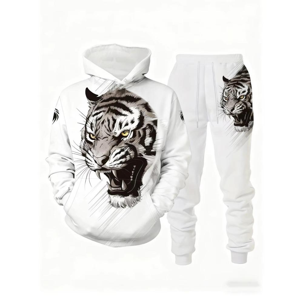 Winter und Herbst Heißer Verkauf Neues 3D-bedrucktes Sweatpants- und Hoodie-Set Sportbekleidung Herrenbekleidungsset Street Sportswear Anzug