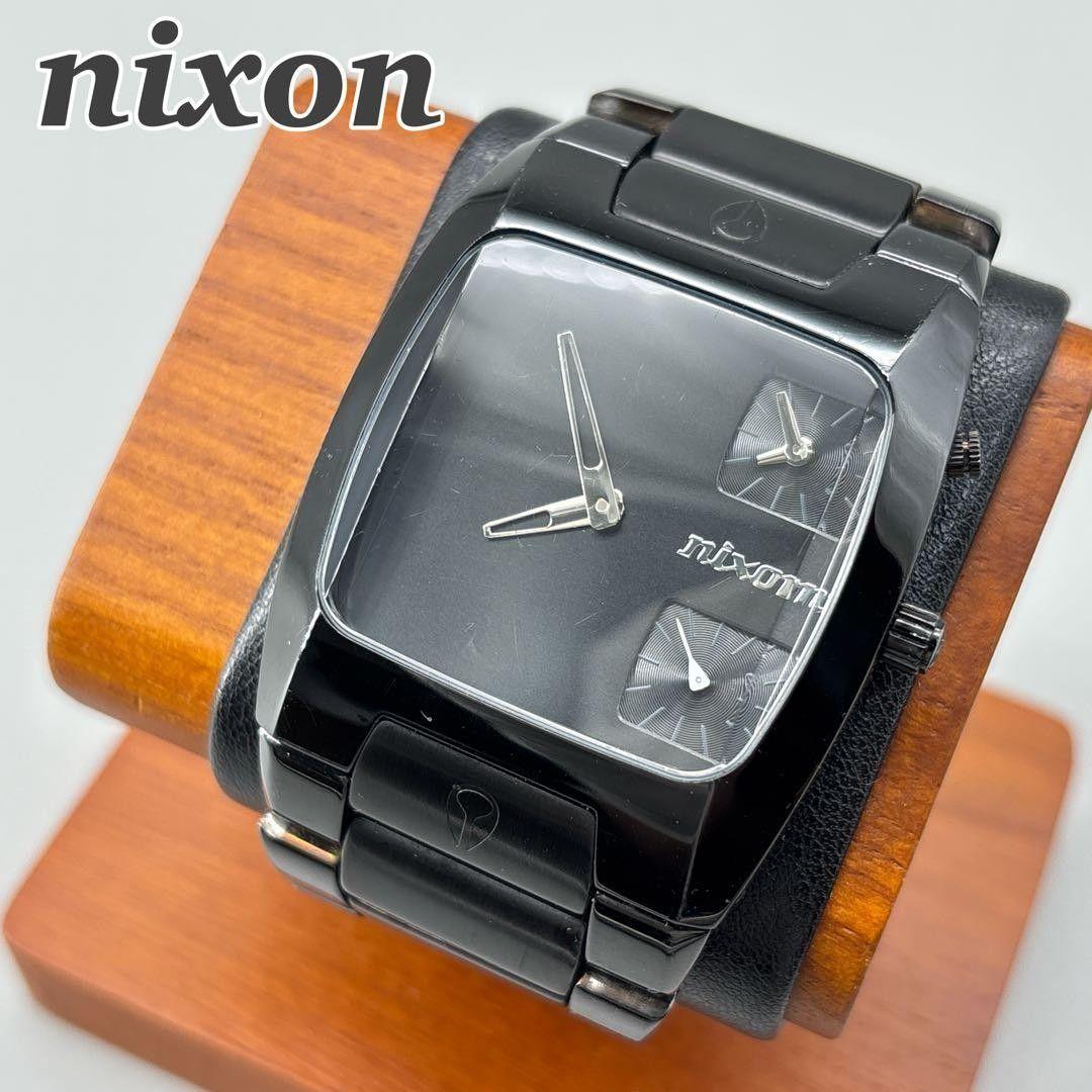 Used NIXON THE BANKS Nixon Watch Quartz The Banks Sumoseco Old Logo Banks Black Working Item Black