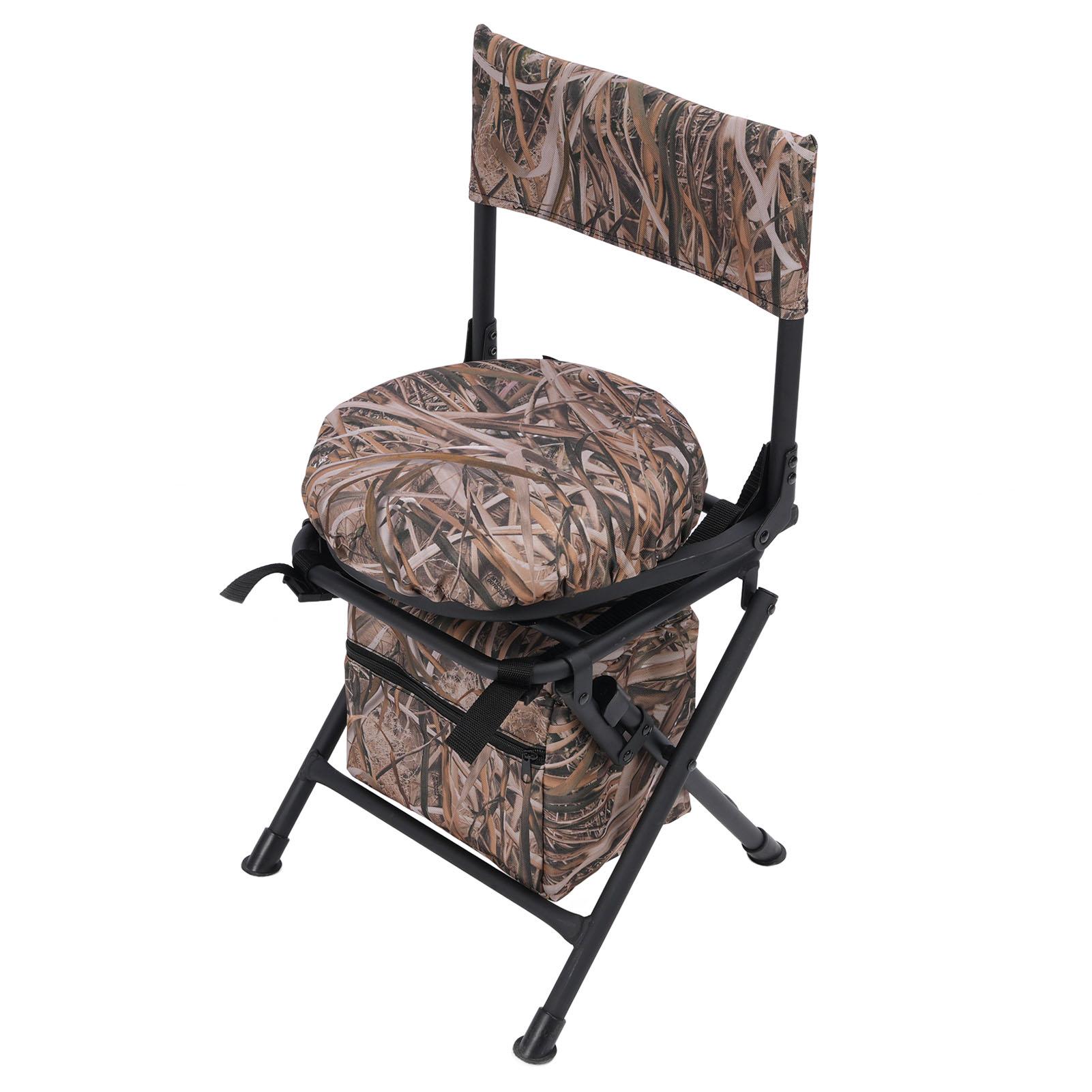 

360 Degree Camping Chair, Folding Lightweight Portable Fishing Chair, Foldable Compact Fishing Stool Suitable for Camping, Picnic, and Game Wat