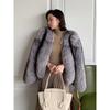 Temperamental Lady Leisure Autumn and Winter Fur Coat Thick Warm Silver Fox Fur Light Luxury Short High-end Fur Windbreaker