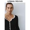 UR Women's Chic Contrast Button Knit Cardigan