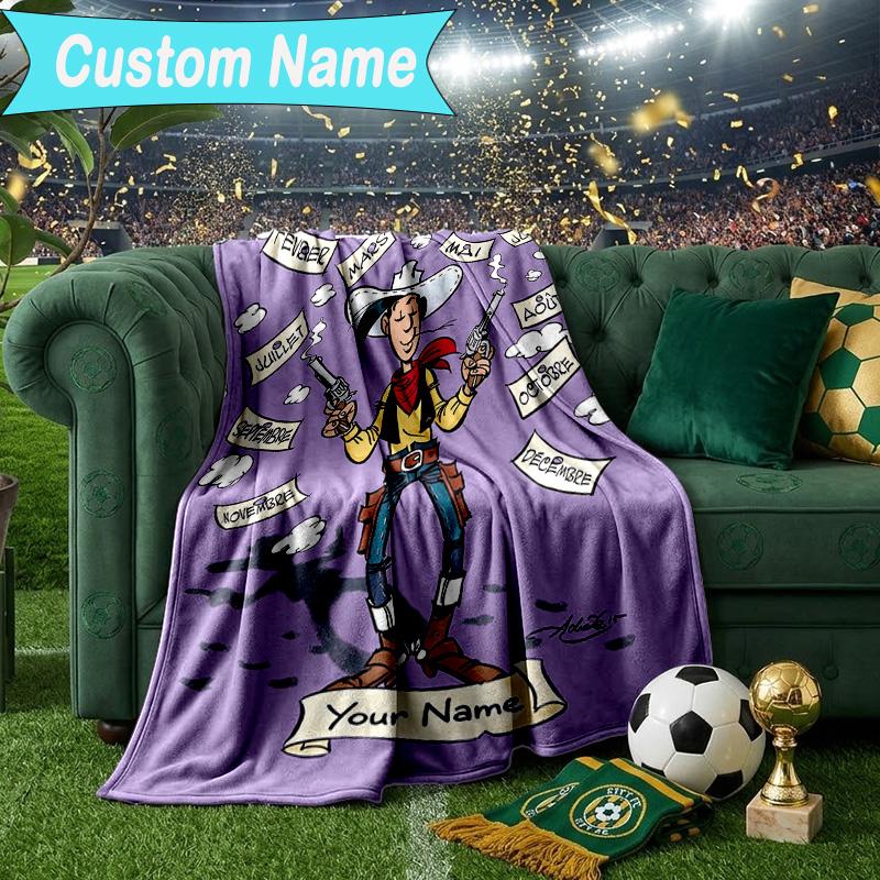 Custom Name Blanket Luke Wild West Blanket Bedding Blanket for Travel, Camping, Living Rooms, Offices, Sofas, Fan Christmas gift