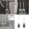 360 Degree Toilet Cleaning Brush Set with Antimildew Storage Stand Curved Design Detachable Handle Bathroom Scrubber