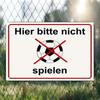Metal Tin Sign No Playing Ball Xcm Outdoor Warning Playground Wall Decor
