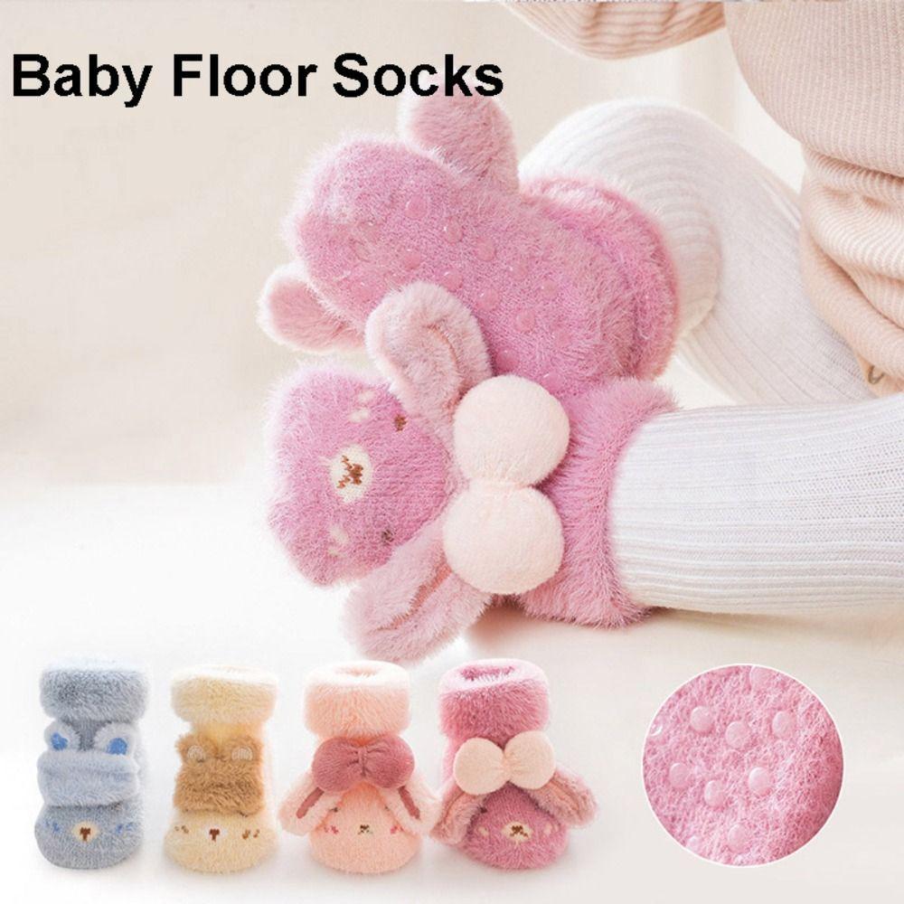 Plush Toddler Shoes Warm Newborn Floor Socks Cute Baby Socks Shoes Winter