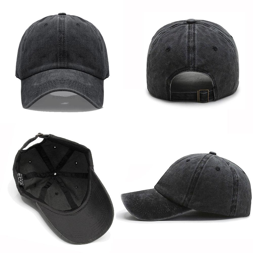 Personalized Vintage Washed Cotton Baseball Cap Custom Embroidered Logo Text Name Dad Hat for Men Women