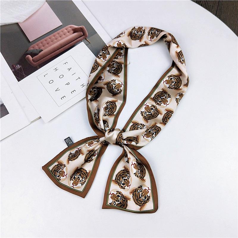 Pingjiao stil nou, primăvară și toamnă, decorațiuni profesionale, eșarfă mică de mătase, versatilă, eșarfă pentru femei, curea îngustă de păr lung, curea pentru geantă de cravată
